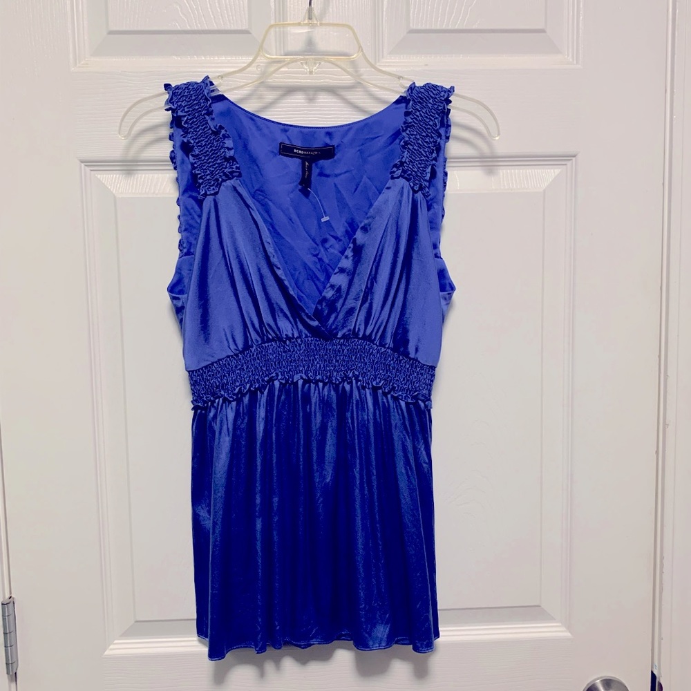BCBGMaxAzria Purple Silk Blouse